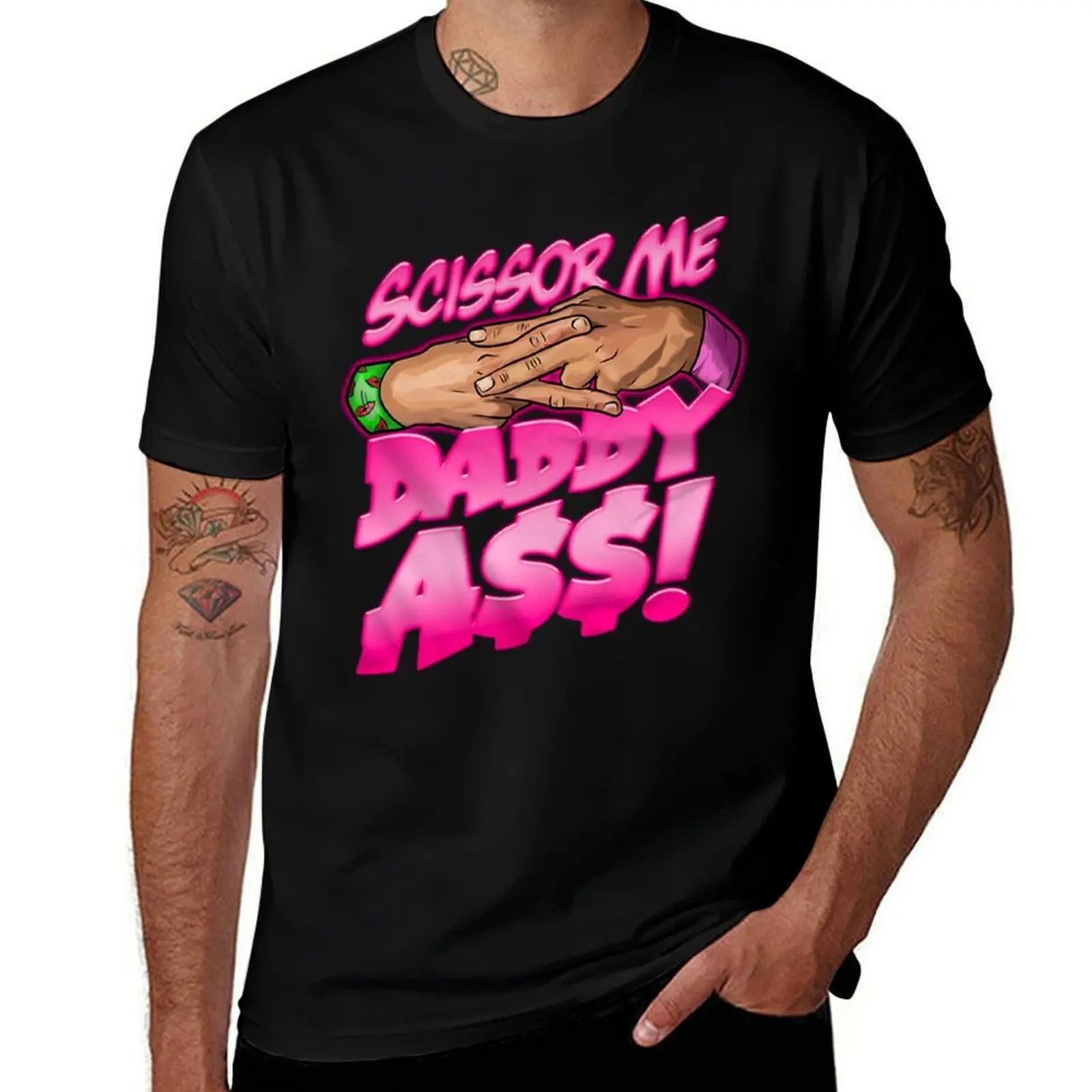 Scissor Me Daddy Ass Funny Design T-Shirt Moisture Wicking Athletic T-Shirt