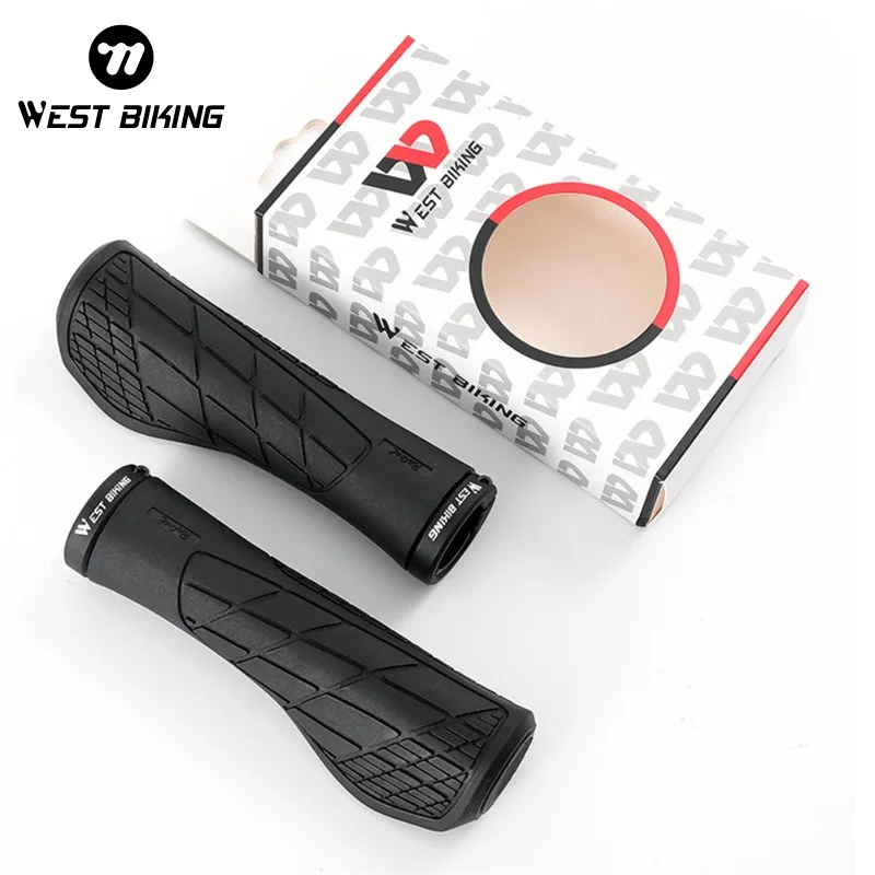 

WEST BIKING Bicycle Handlebar Grip Lock Mountain Bike Grip Soft Rubber MTB Cuff 22.2mm Bicycle Handle Cover Non-slip Bike Handle