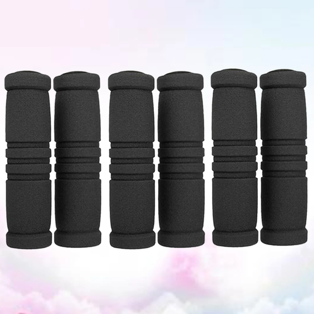 

Memory Foam Bike Handlebar Grips Covers Comfort Anti-Slip Ergonomic Hand Grips For Cycling Rainy Weather Black