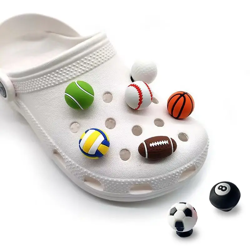 

3D Ball Series Interesting Designer Charms Funny Footwear Decoration DIY Lovely Adornment for Clogs Sandals Hot Boys Girls Gifts