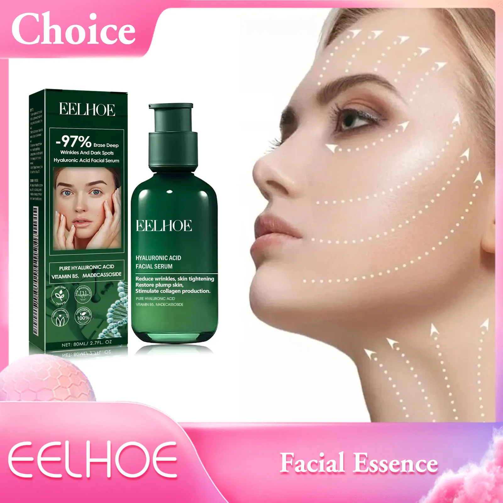 Deep Anti Wrinkle Serum For Face Reduce Fine Lines Lifting Firming Anti Aging Nourish Moisturizer Hyaluronic Acid Facial Essence