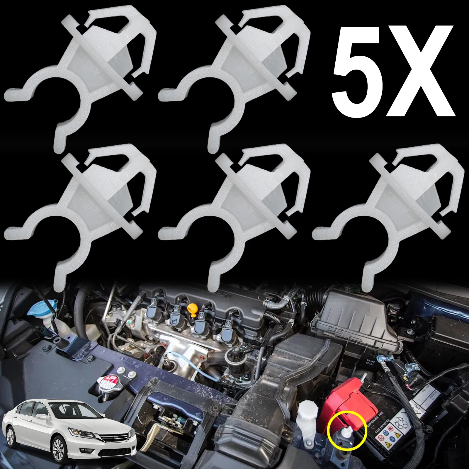 5x For Mitsubishi Outlander Sport ASX Triton Lancer Mirage Bonnet Rod Support Prop Clip Hook Holder 91503SS0003 Car Accessories