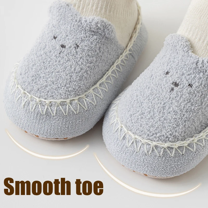 Cute Bear Baby Sock Shoes Warm Infant Anti Slip Floor Socks Soft Sole Toddler Prewalker Shoes Newborn Indoor Walking Footwear view 5
