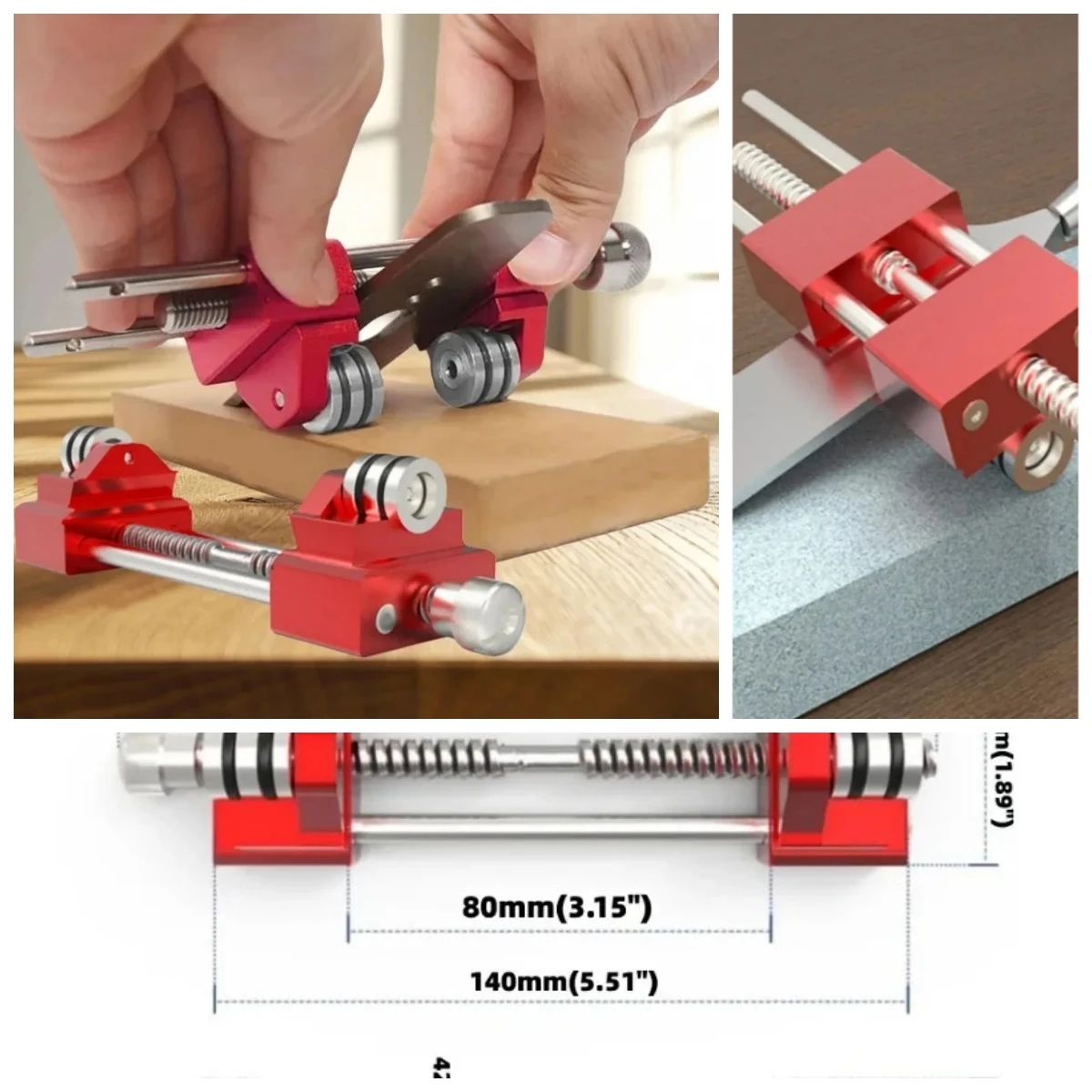 Angle Sharpener Guide Bracket - Aluminum Honing Guide Sharpening Jig for Chisels and Planes Wood Chisel Edge Sharpening Holder