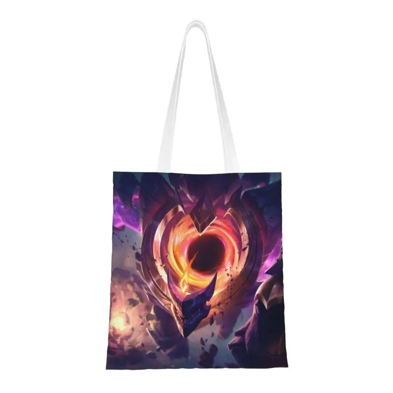 Nach League Video Spiele Legends Einkaufen Leinwand Tasche Frauen Reusable Lebensmittel Stern Malphite Tote Shopper Taschen