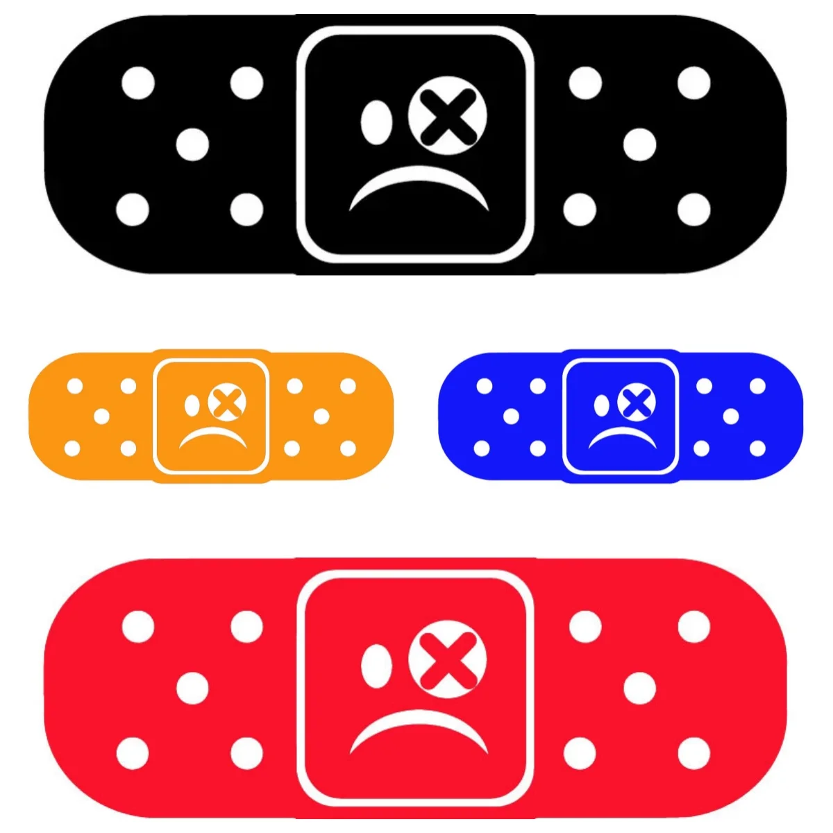 

Cartoon Band-aid Car Sticker Bumper Hood Rearview Mirror Head Cover Scratches Motorcycle Vinyl Decals Decorative