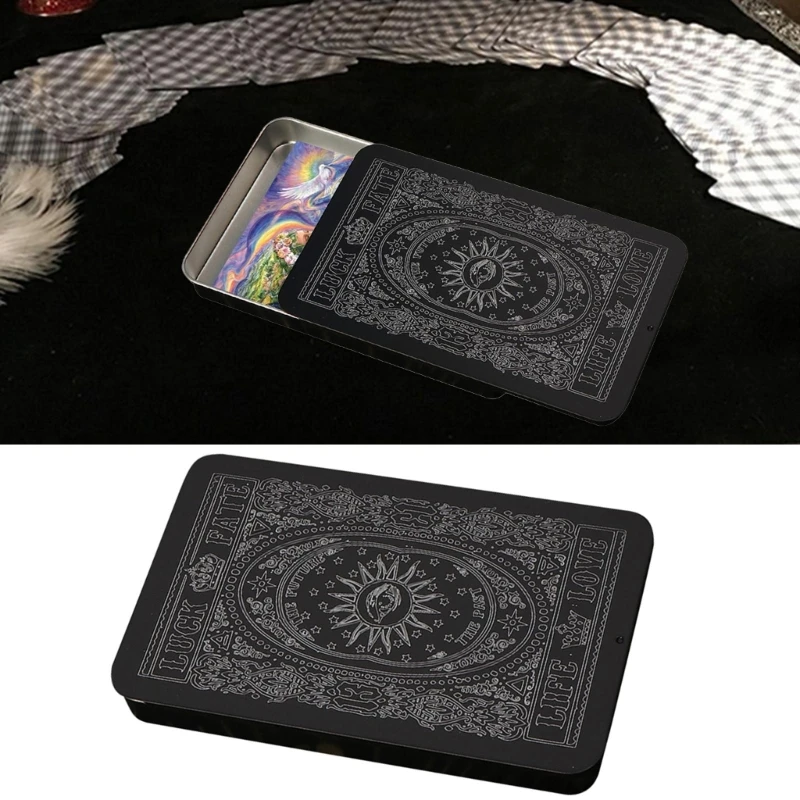 Playing Card Box Trading Card Case Tarot Storage Can Card Organizers Card Case Empty Metal Storage Box for Gaming Drop Shipping