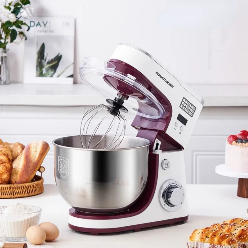 Desktop Egg Beater Electric Household Baking Chef Machine Cream Beater Small Mixing and Noodle Cover Commercial Stand Mixer