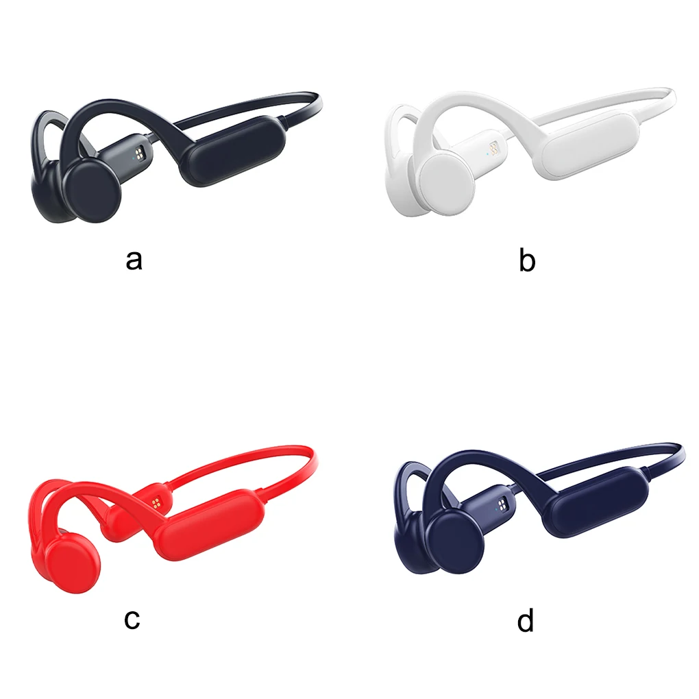 

Earphone Bone Conduction Bluetooth-compatible V5.0 Headset Hands-free Earphone Player Smartphone Computer Blue