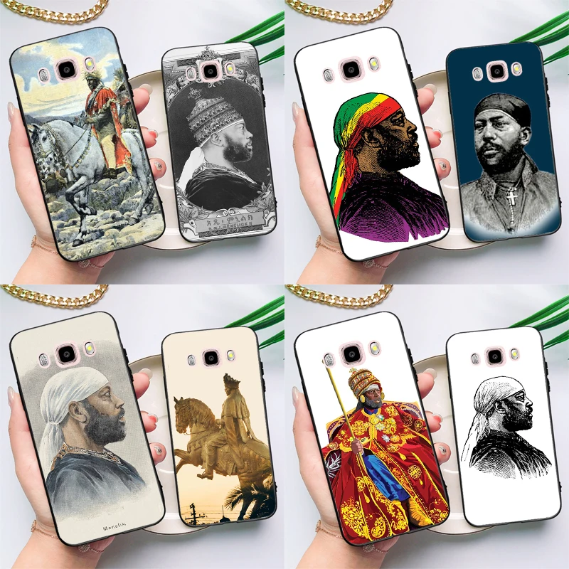 Emperor Menelik II of Ethiopia Case For Samsung Galaxy J4 J6 Plus 2018 J8 A6 A7 A8 A9 J1 A3 A5 2016 J3 J5 J7 2017 Cover