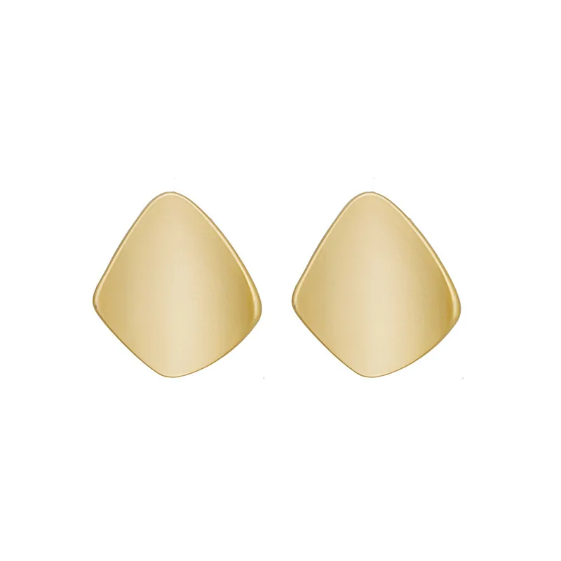 Matte minimalist square retro Hong Kong style 2024 new trendy earrings and stylish Ear Studs，Jewelry gift