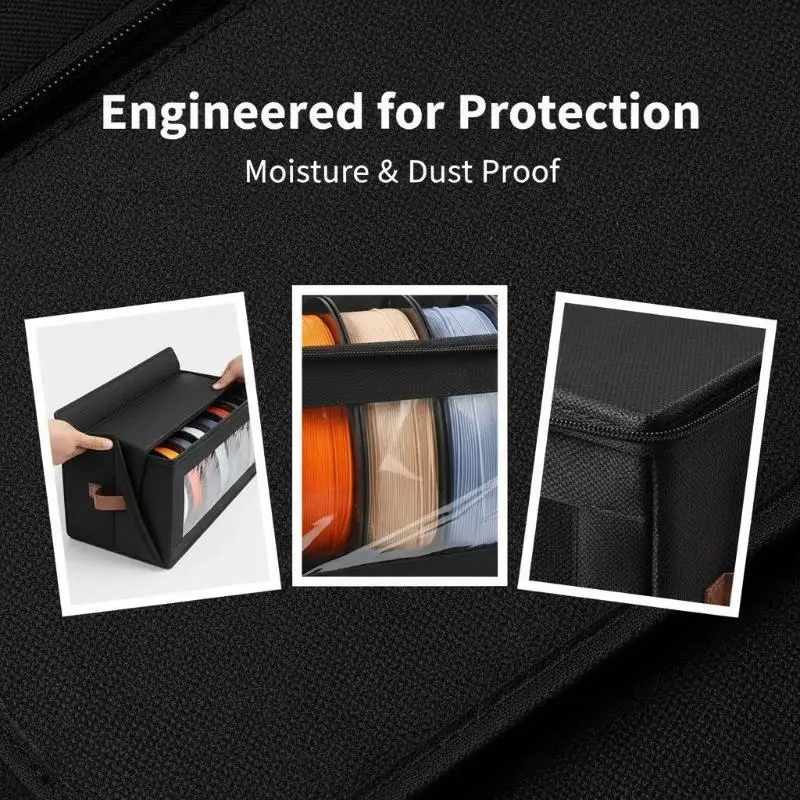 Filament Storage Box 3D Printer Filament Storage Containers with Moisture Proof Design for 1kg Spools Home Workshop Use