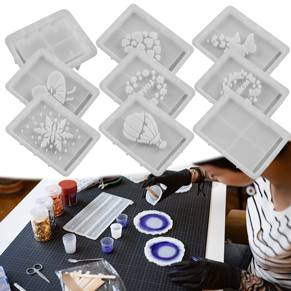 

Silicone Storage Box Mould Silhouette Mold DIY Rectangular Casting Mould Non Stick Gift Box Plaster Air Hand Craft Casting Mould