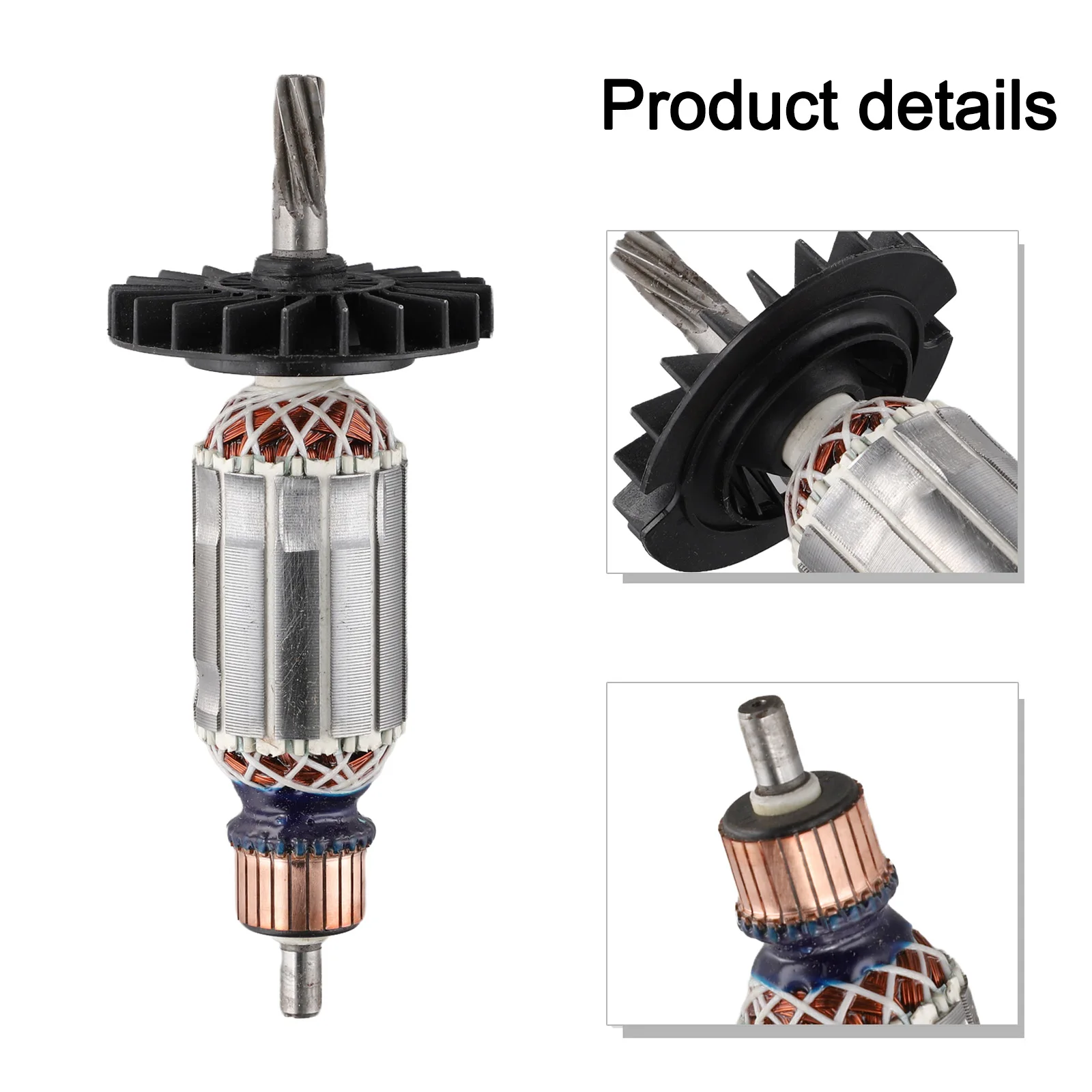 7-teeth-for-rotor-black-silver-armature-rotor-black-silver-color-copper-wire-material-construction-high-performance