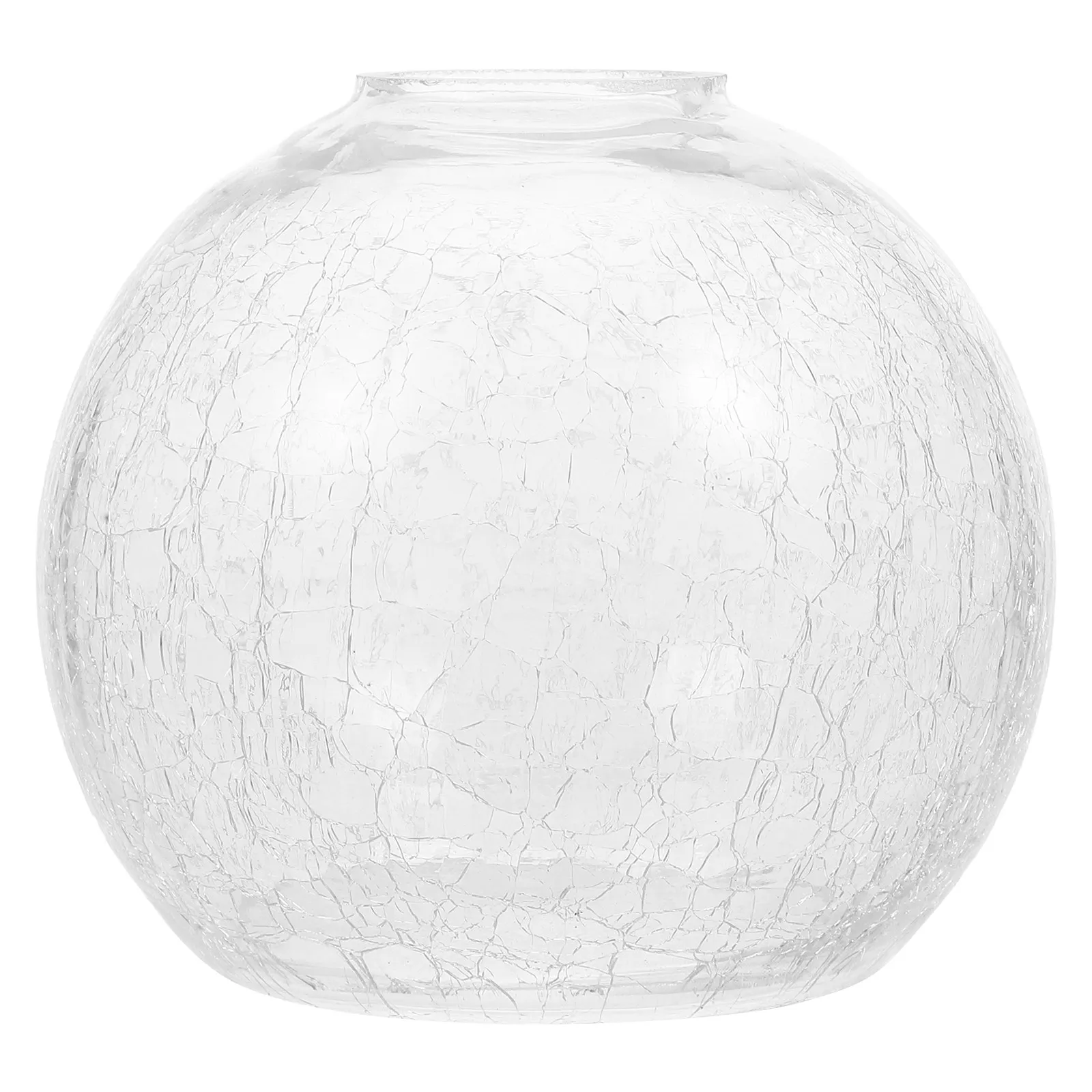 

1 шт. Стеклянный абажур круглой формы с узором «трещины» для подвесного потолочного светильника, простая установка, декоративный светильник