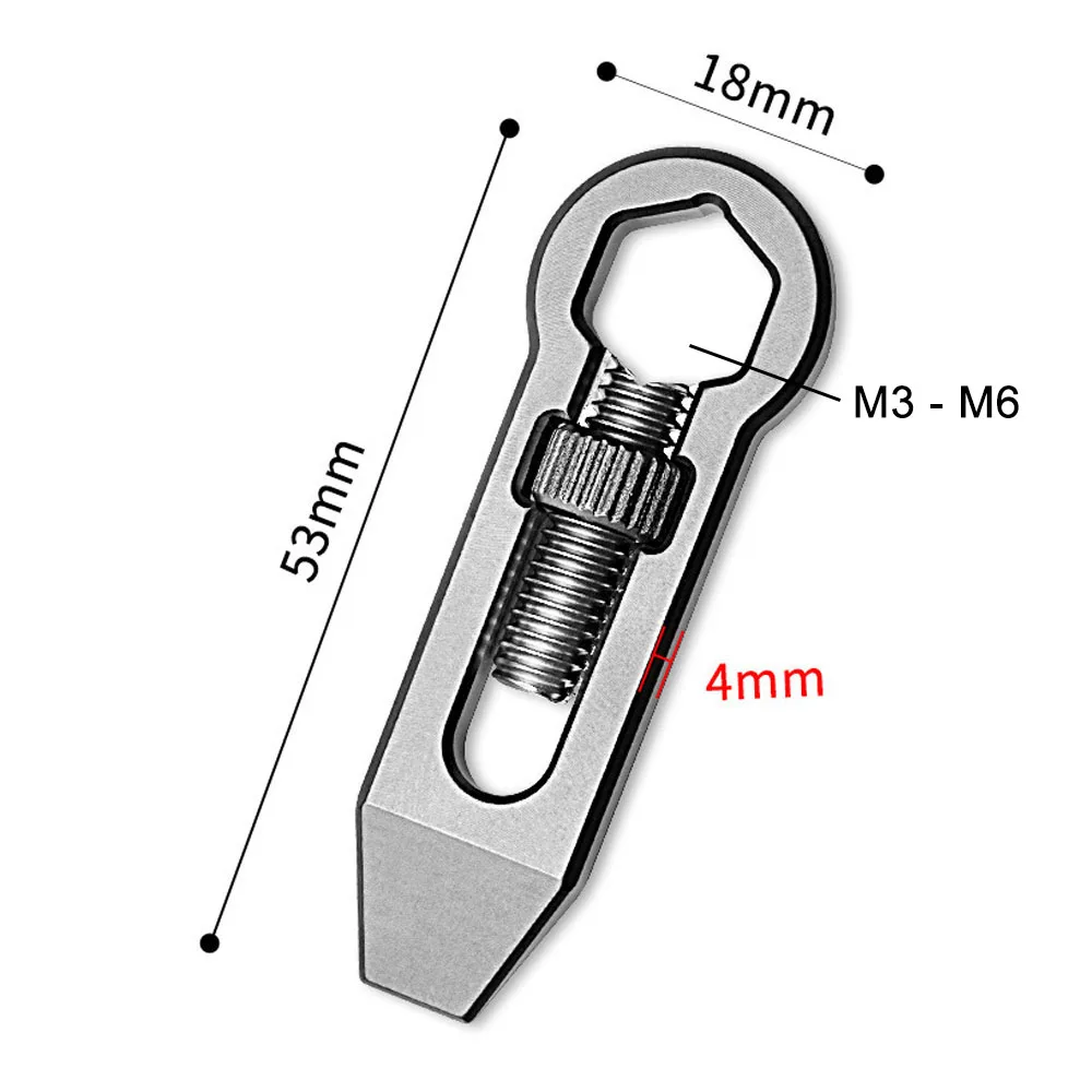 Mini Titanium Alloy Multitools Crowbar Creative Mini Multifunctional Adjustable Wrench Keychain EDC Gadget Unboxing Tool For Men