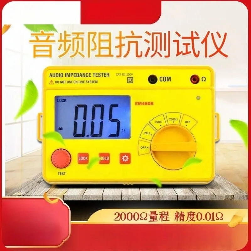 EM480B Digital Insulation Resistance Tester, 500V 1000V Megohmmeter, Audio Impedance & Continuity Meter for Electrician
