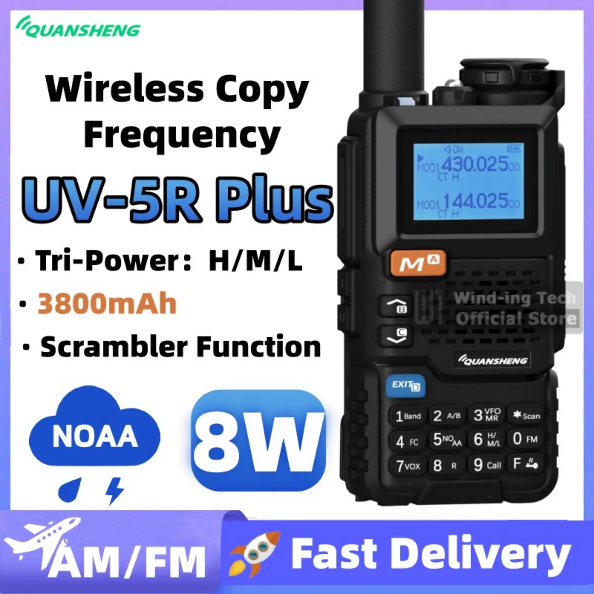 ricetrasmettitore-quansheng-uv-5r-plus-uhf-vhf-8w-type-c-radio-ricetrasmittente-wireless-a-lungo-raggio-con-scrambler-noaa-fm-am-banda-polizia