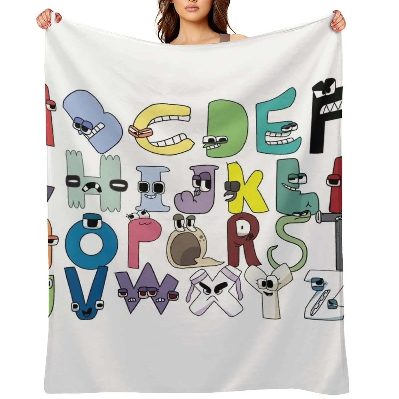 

Alphabet Lore Latter A-Z Throw Blanket Thins Camping for winter Loose Blankets