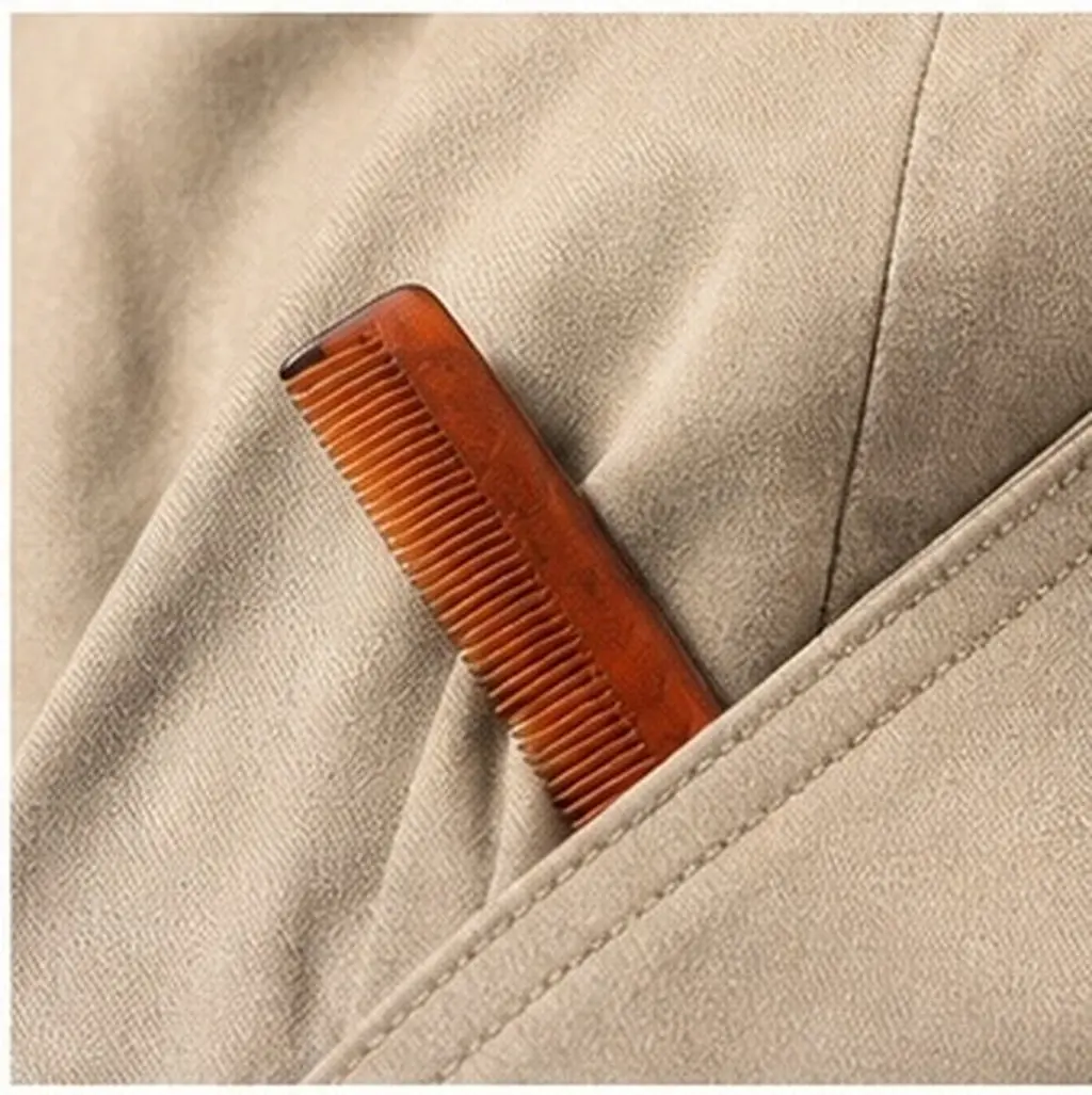 Foldable Beard Comb Pocket Comb for Men Folding Fine Tooth Hair Styling Portable Travel Grooming Mustache Pocket Combs for Men