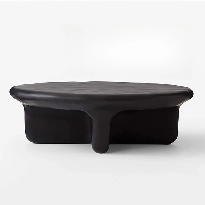 

Modern simple wabi-**** wind round fiberglass coffee table living room home small apartment