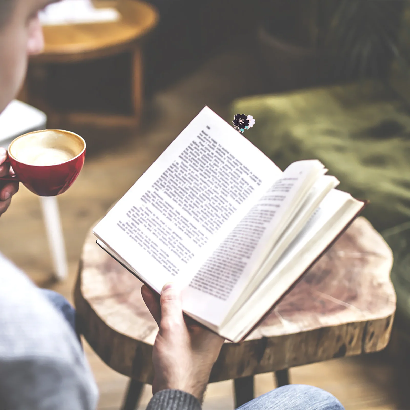 

Cherry Blossom Paper Clips Zinc Alloy Bookmarks Office Supplies Stationery File Clamps Practical Desk Accessories