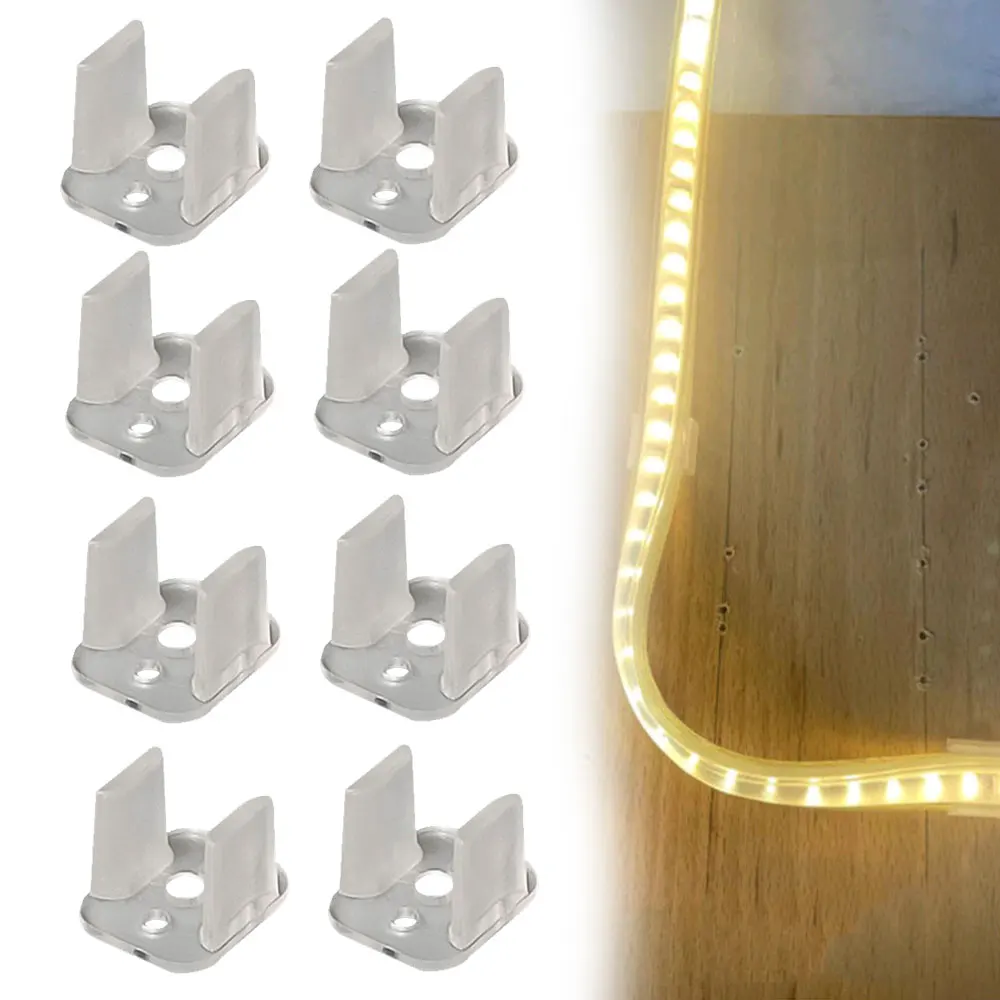 50pcs LED Strip Clips Connector for Fixing 2835 Neon Light 6*12mm 8*16mm Plastic Buckle Flexible Ribbon Tape Accessories