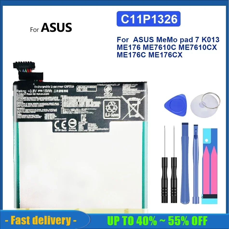 

Replacement Mobile Phone Battery For ASUS MeMo pad 7 pad7 K013 ME176 ME7610C ME7610CX ME176C ME176CX 3910mAh Smartphon Batteries