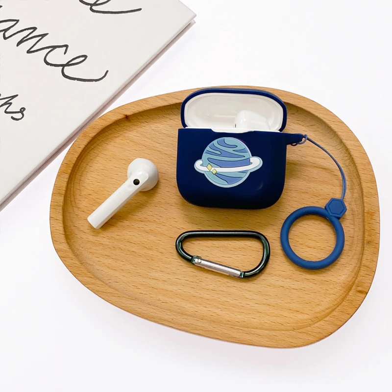 Hoạt Hình Hiệu Baseus Bowie E8 Ốp Lưng Vòng Silicone Chống Thả Bảo Vệ Tai Nghe Bluetooth Chụp Tai Bao Da Cho Baseus E8 Phụ Kiện ốp Lưng