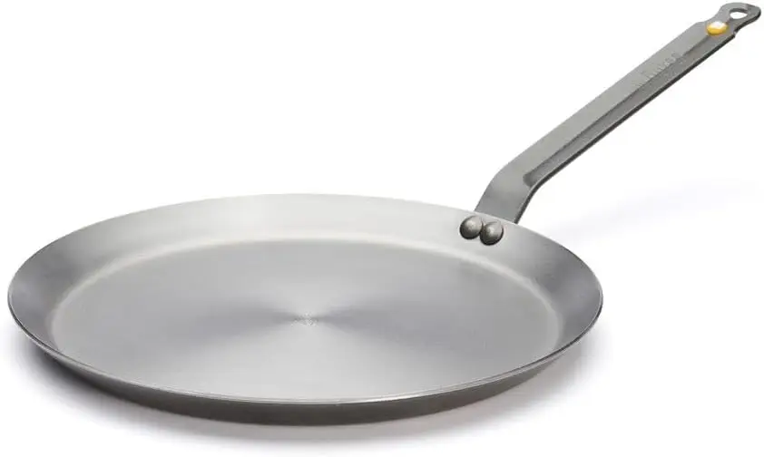 Buyer MINERAL B Carbon Steel Crepe & Tortilla Pan - 12” - Ideal for Making & Reheating Crepes, Tortillas & Pancakes - Natural