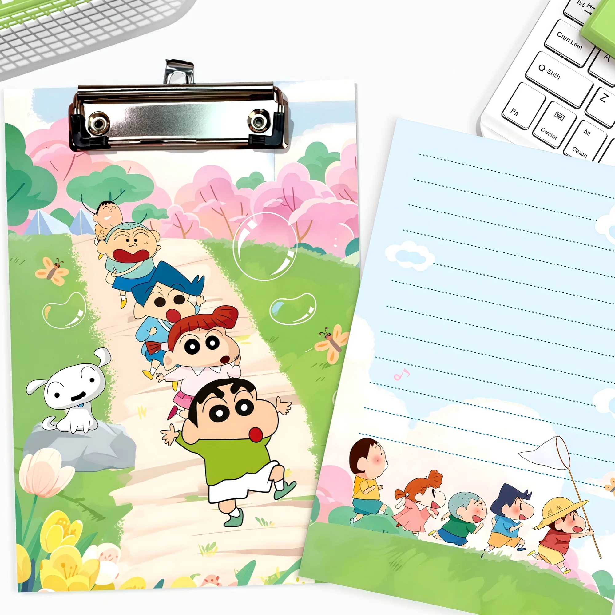 Crayon Shin-chan A5 Color Page Memo Pad Cartoon Portable Clipboard Student Memo Stationery Set