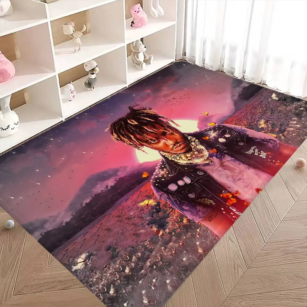 J-Juice Wrld 999 Rapper Room Mats Cheaper Anti-slip Modern Living Room Balcony Printed Household Carpets