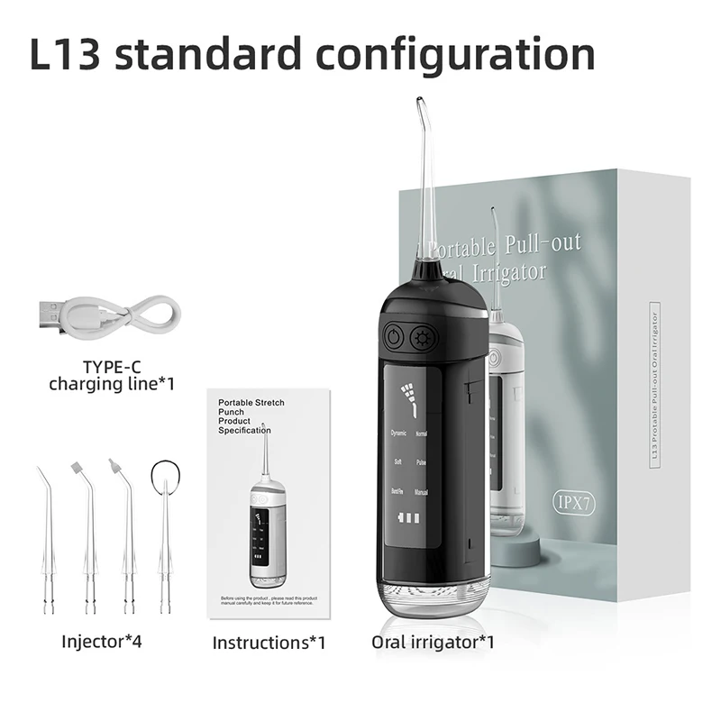 

LISM Oral Irrigator Tooth Scaler 5-speed 350ML IPX6 Waterproof Teeth Cleaner Adjustment Water Flosser Portable Dental Water Jet