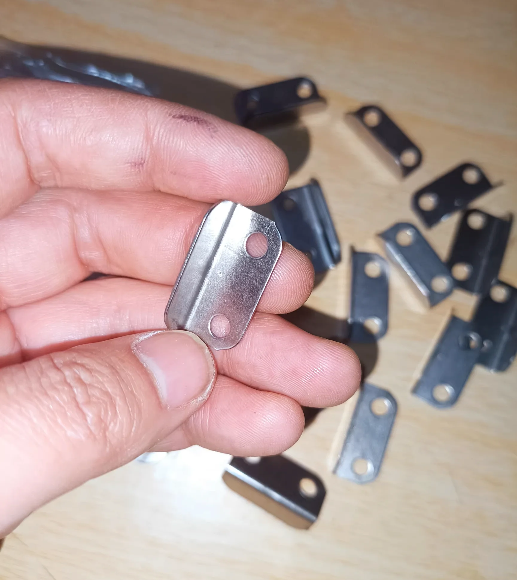 40Pcs Cabinet Drawer Lock Strike Plate Replacement Office Furniture
