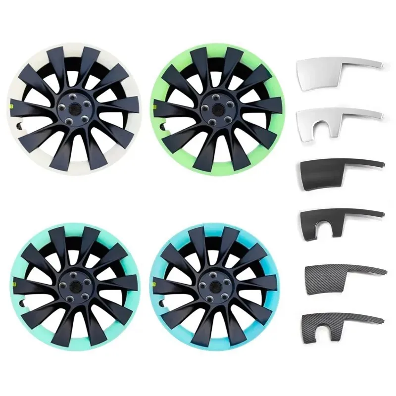 For Tesla Model Y 2024 20/21 Inches Hub Caps Patch Luminous Wheel Cover Car ABS Wheel Protector Automobile External Parts