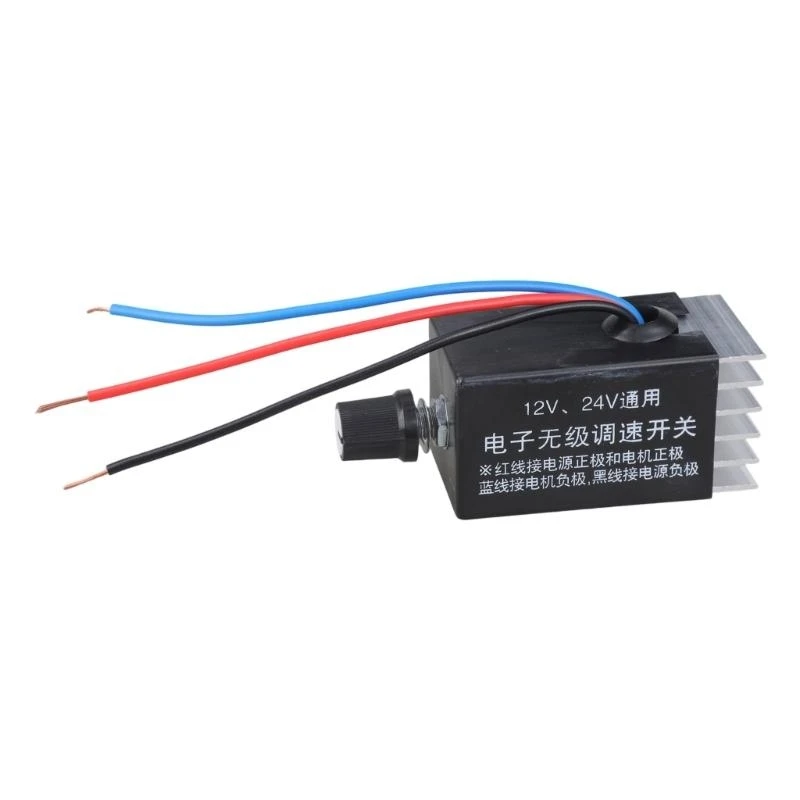 

3 Wire Electronic Variable Speed Regulator Motor Speed Controller For DC12V 24V Motors Blower Fan