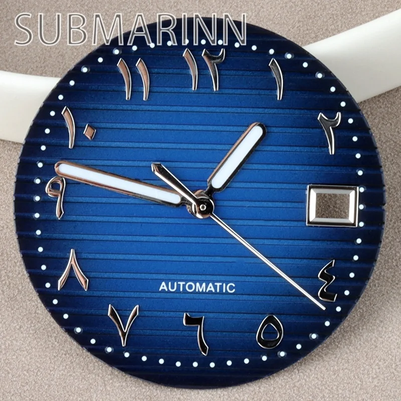 

29.8mm Multi-Color Dial Nh35 Arabic Numerals Watch Dial Hands Green Luminous for Nautilus Nh35 Nh36 Movement Men's Watch