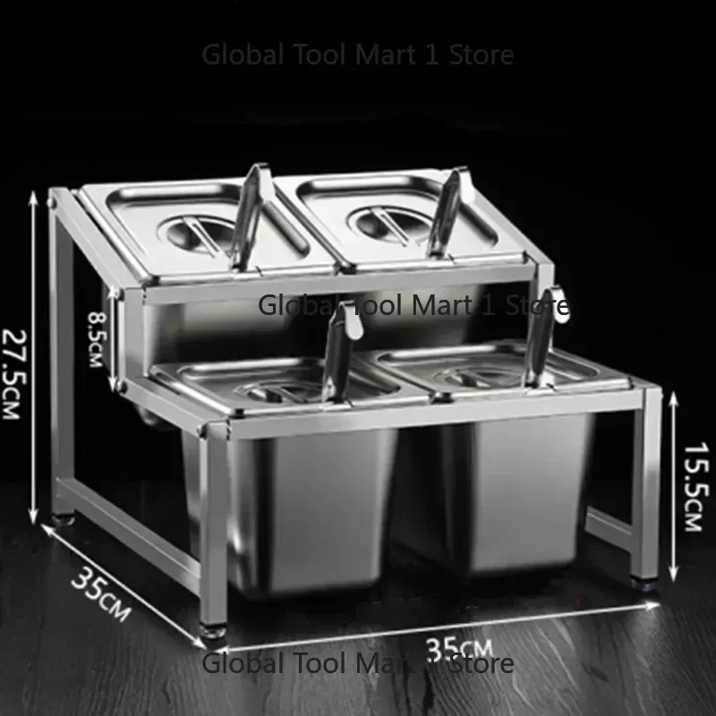 

Stain-less Steel Stor-age Shelf Comm-ercial Milk Tea Shop Plate Holder Organi-zer for Ingred-ients