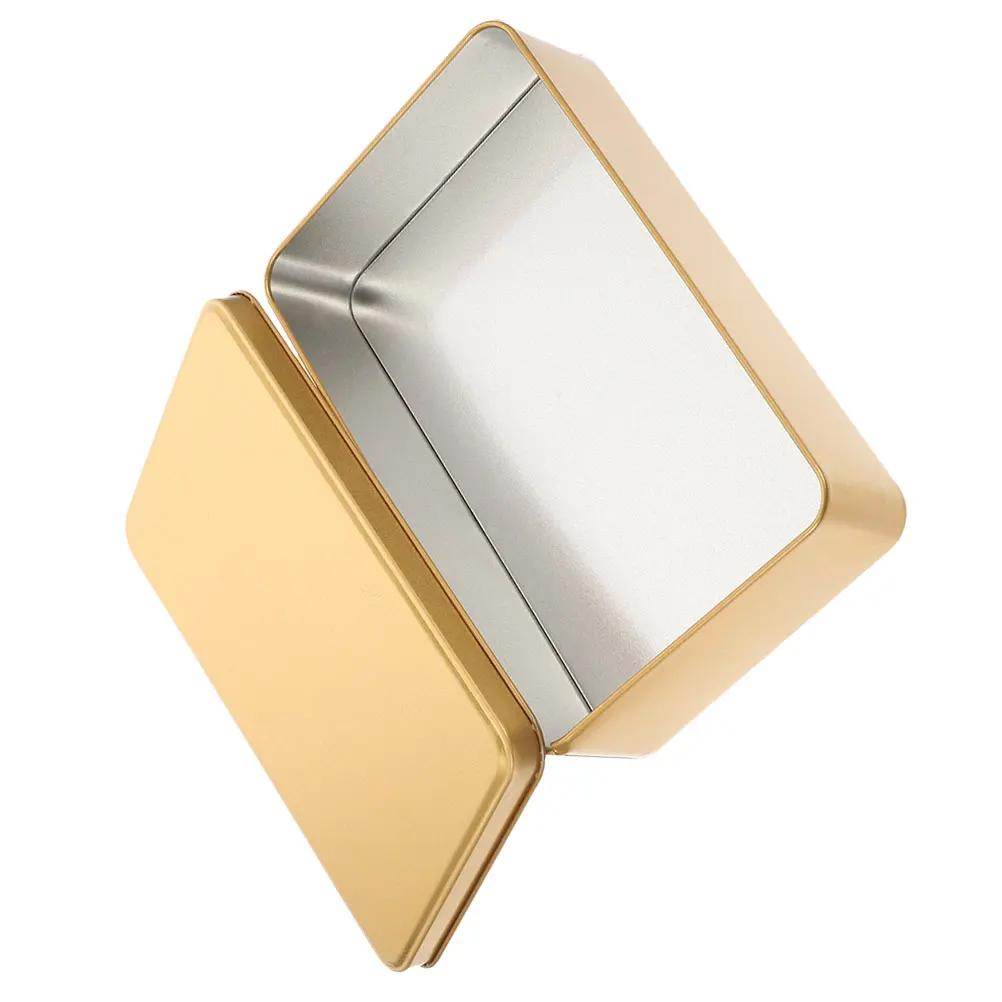 

Rectangular Storage Box Metal Container Candy Tin Holiday Cookie Box Packaging Home Wedding Favors Strong Tinplate