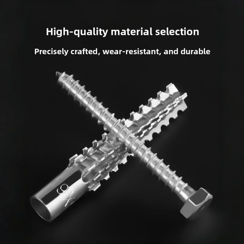 50/100Sets Metal Expansion Tube Self-Tapping Screws Kit for Concrete Wall Anchoring Drilling Plug Fastener Bolts Set Home Improv