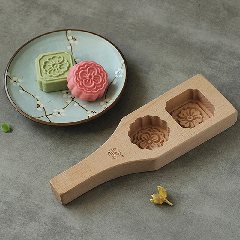 

Moon Cake Mold Wooden Pastry Mold Baking Tool for Making Mung Bean Cake Ice Skin Fondant Cake Chocolate Mold Kitchen Accessories