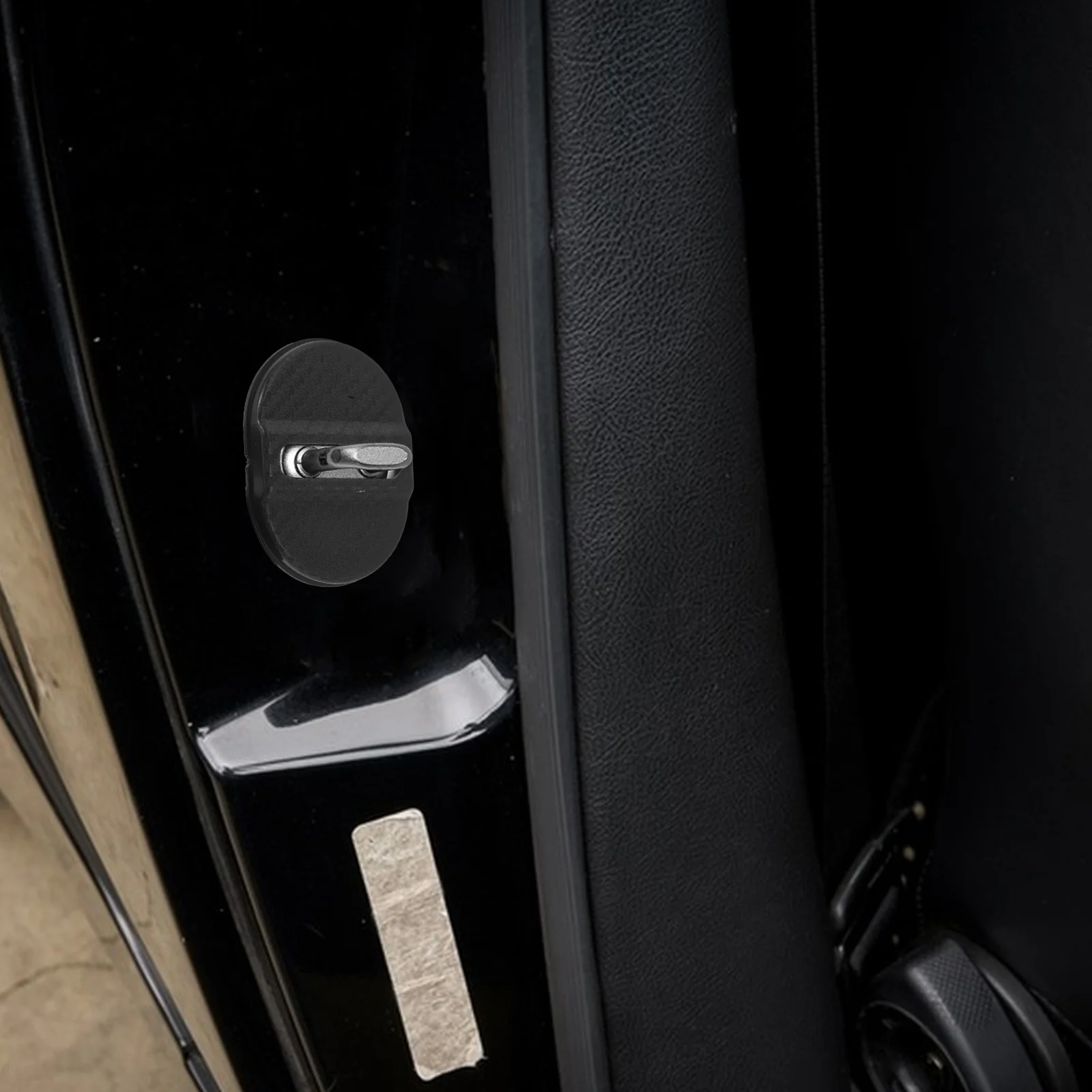 

4Pcs Door Lock Latch Cover for Cars Universal Plastic Protective Cap Wear Resistant Easy Install No Tools Needed