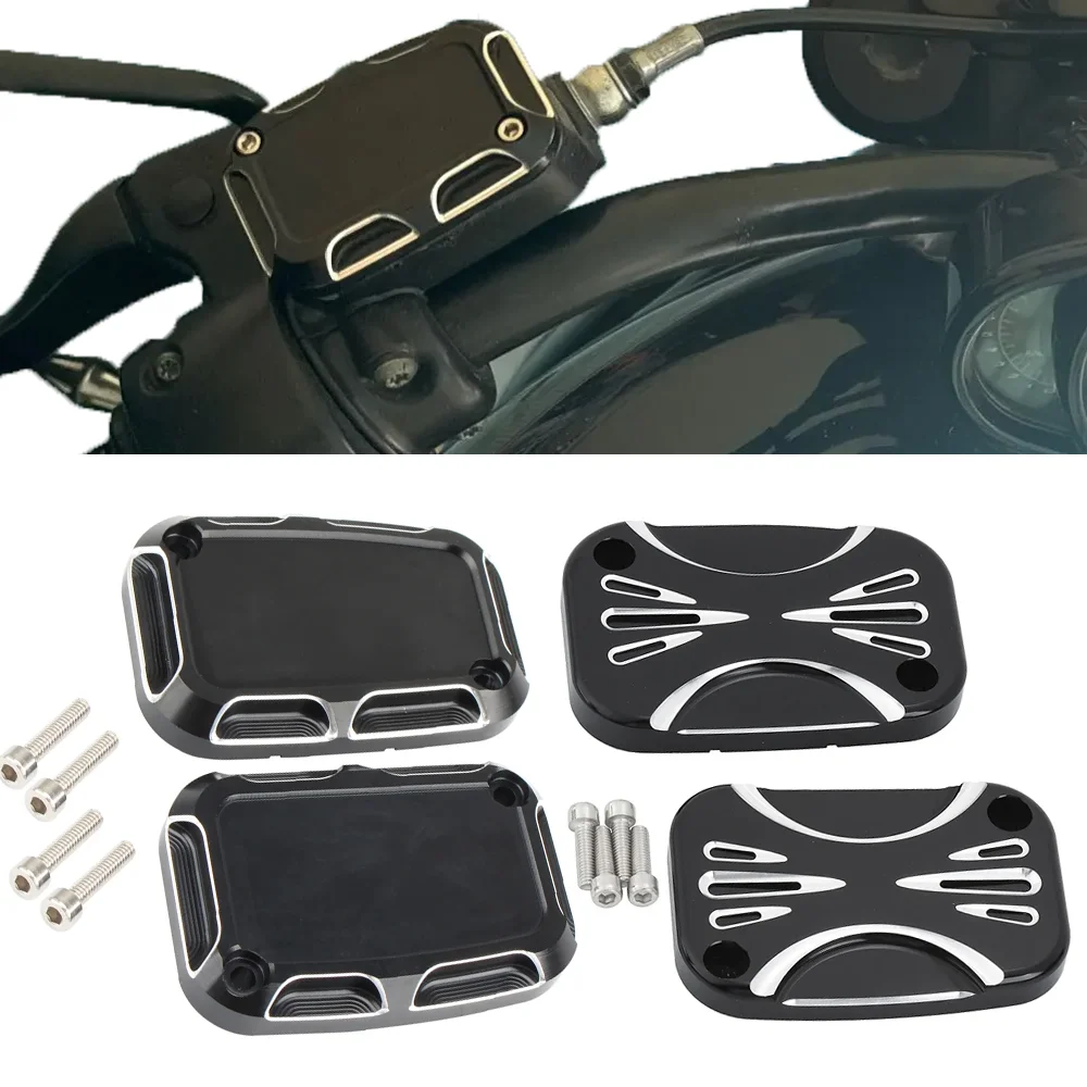 

Front Brake Reservoir Master Cylinder Cover CNC Aluminum For Harley Touring Road King Street Electra Glide Ultra V-Rod Night Rod