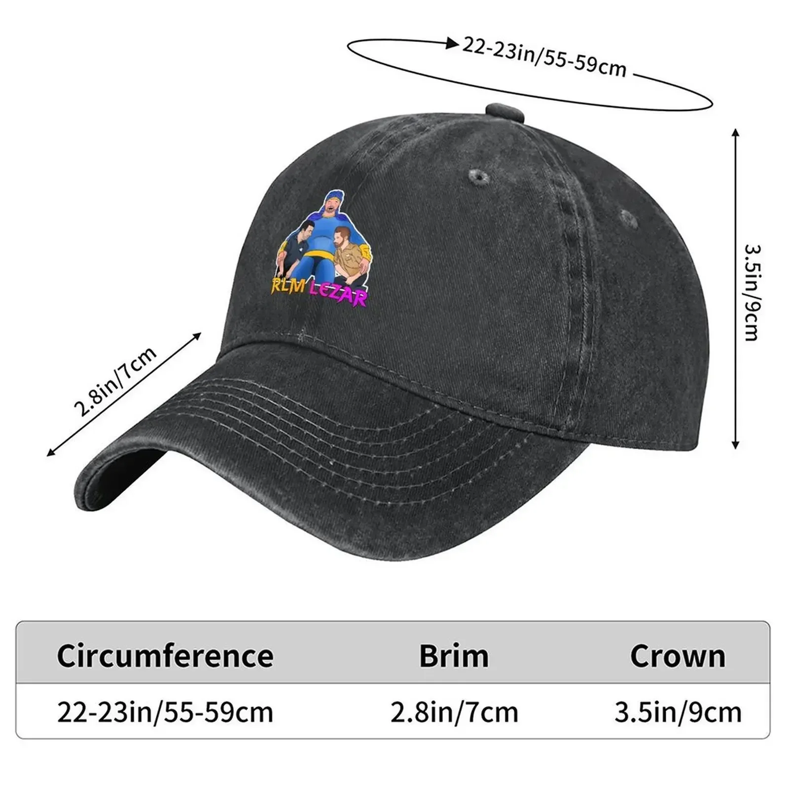 New RLM Lezar (Transparent Background) Baseball Cap fishing caps man men's big size hat dad hat Custom Cap Golf Women Men's