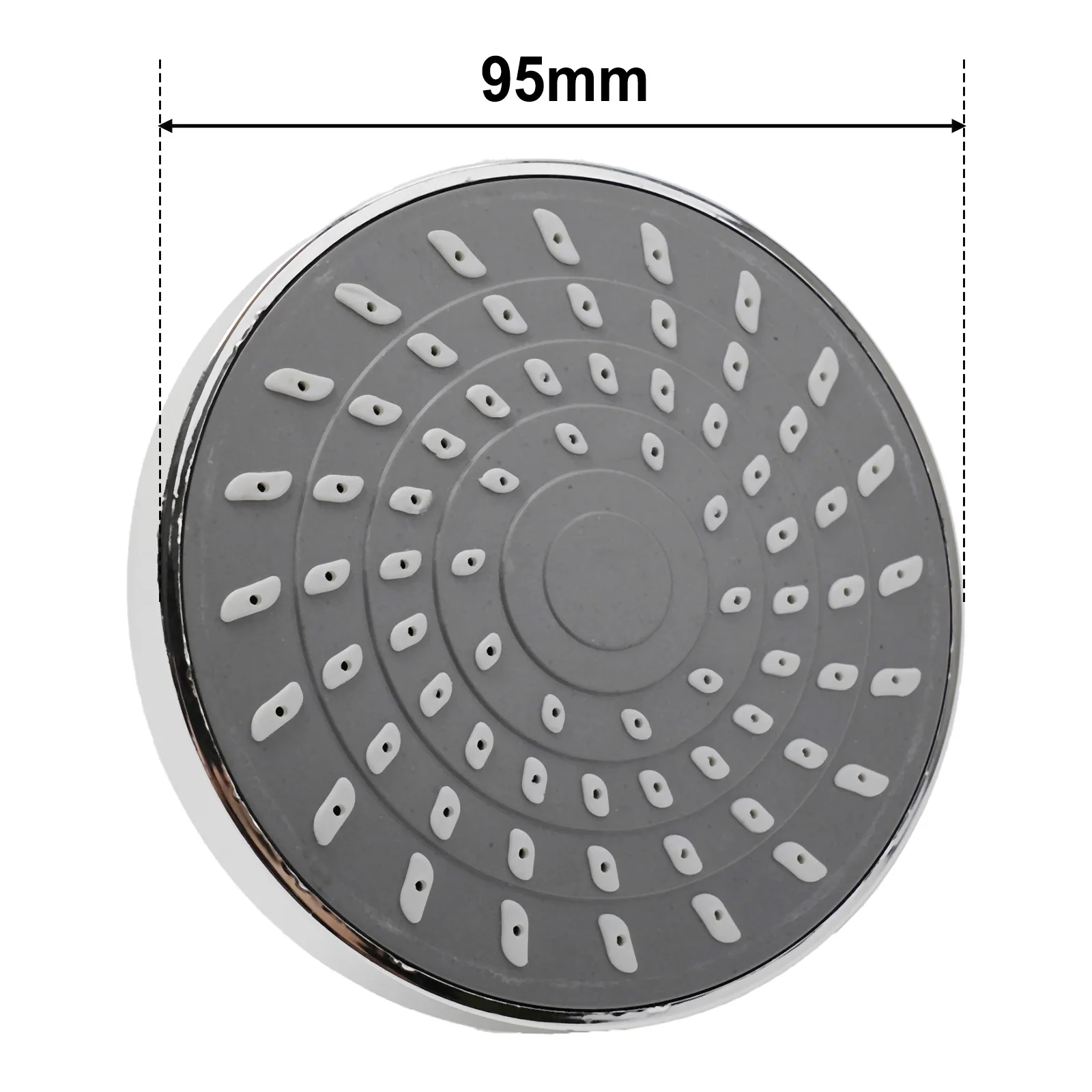 ABS Wall-Mount Shower Head Providing Rainfall Experience with Adjustable Angle and Removable Flow Limiter Option
