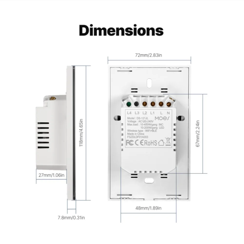 for Smart for Home Lighting for Smart Touch Light Switch Control From Multiple Locations Hands-Free Voice Management Home D cor