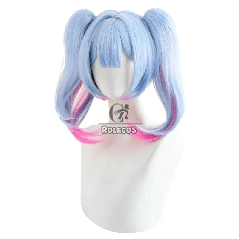 aaa-2025-[en-stock]-rolecos-cheveux-synthetiques-vocaloid-lapin-trou-queue-de-cheval-cosplay-perruques-35-cm-court-droit-bleu-melange-rose-cos-hai