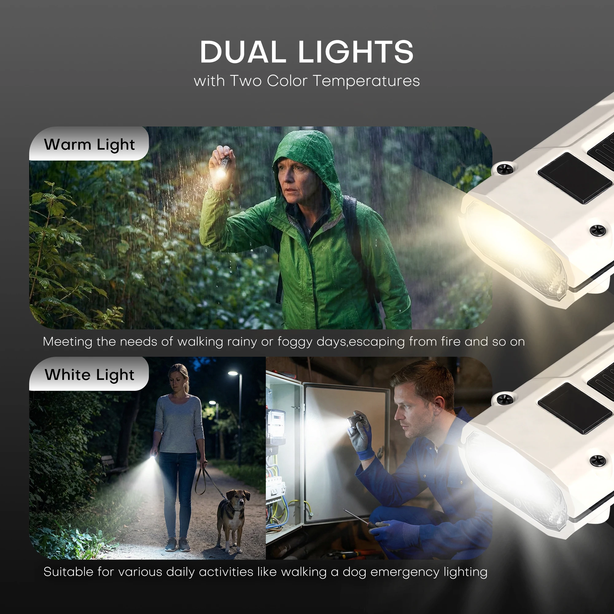 EDC Keychain Light, Mini Multi Color Temperature Flashlight, USB-C Rechargeable, for Everyday Carry & Emergency Lighting
