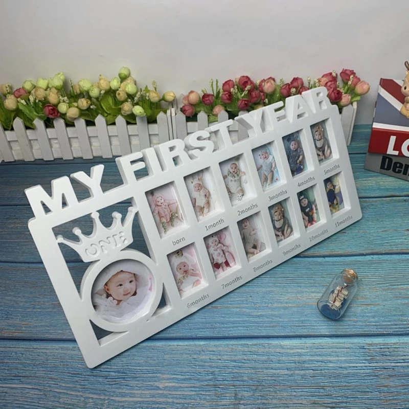 

Year Baby Frame for Photo Memories 0-12 Months Pictures First Year Milestone Photo Frame Souvenirs