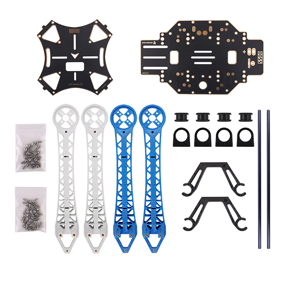 Quadcopter S500 rack SK500 4-axis quadcopter multi-axis, sunken gold inlaid carbon rod DIY set